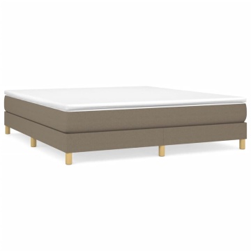Cadru de pat, gri taupe, 180 x 200 cm, material textil - Img 2