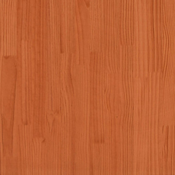 Cadru de pat, maro ceruit, 135x190 cm, lemn masiv de pin - Img 7