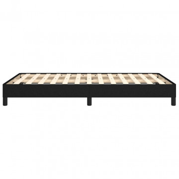 Cadru de pat, negru, 120x190 cm, material textil - Img 5