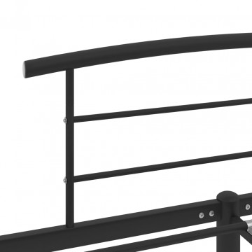 Cadru de pat, negru, 140 x 200 cm, metal - Img 7