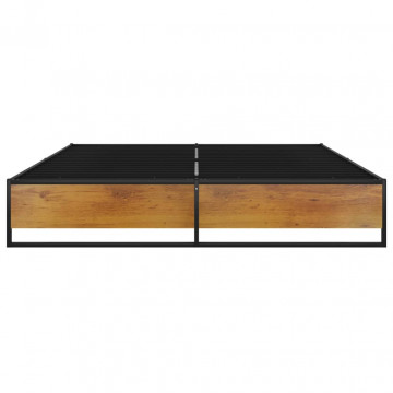 Cadru de pat, negru, 160 x 200 cm, metal - Img 3