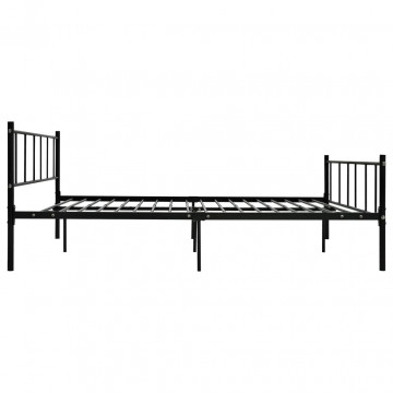 Cadru de pat, negru, 180 x 200 cm, metal - Img 4