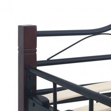 Cadru de pat, negru, 180 x 200 cm, metal - Img 5
