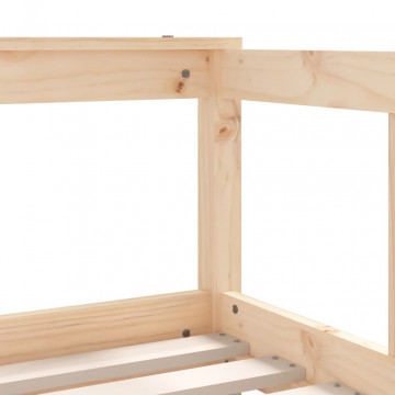 Cadru de pat pentru copii, 70x140 cm, lemn masiv de pin - Img 7