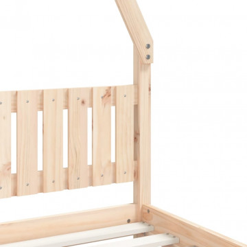 Cadru de pat pentru copii, 80x200 cm, lemn masiv de pin - Img 6