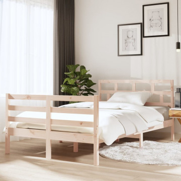 Cadru de pat Small Double 4FT, 120x190 cm, lemn masiv - Img 1