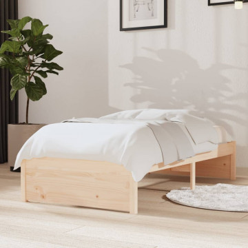 Cadru de pat Small Single 2FT6, 75x190 cm, lemn masiv - Img 1