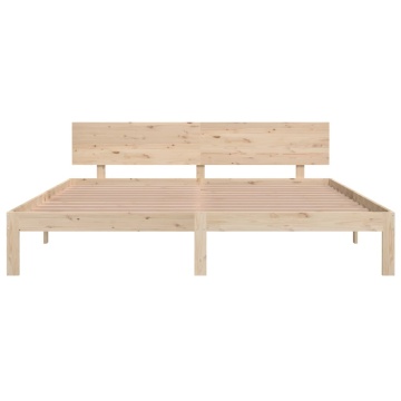 Cadru de pat Super King, 180x200 cm, lemn masiv - Img 4