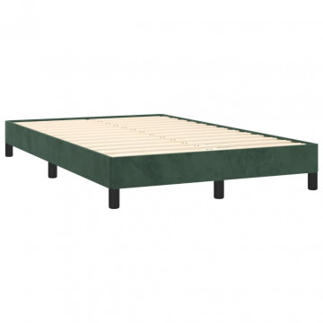 Cadru de pat, verde închis, 120x190 cm, catifea - Img 2