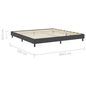 Cadru pat continental, gri, 200x200 cm, material textil - Img 7