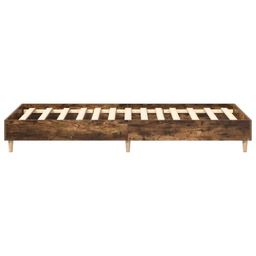 Cadru pat fără saltea Stejar afumat 90x190 cm Lemn prelucrat - Img 5