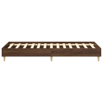 Cadru pat fără saltea Stejar maro 75x190 cm Lemn prelucrat - Img 5