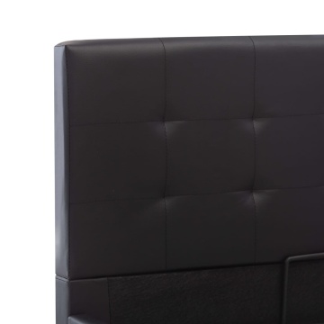 Cadru pat hidraulic cu ladă negru 90 x 200 cm piele ecologică - Img 7
