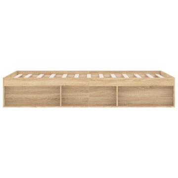 Cadru pat, stejar sonoma, 180x200 cm, Super King Size - Img 6