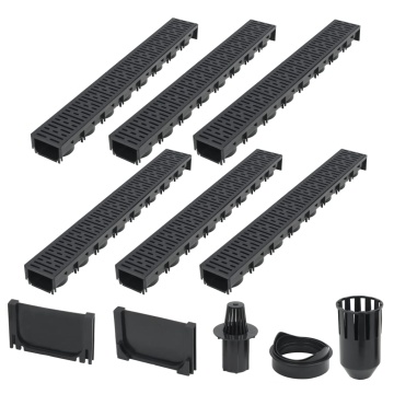 Canale de drenaj, 6 buc., plastic, 6 m - Img 1