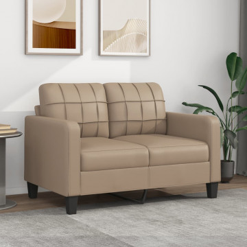 Canapea cu 2 locuri, cappuccino, 120 cm, piele ecologică - Img 1