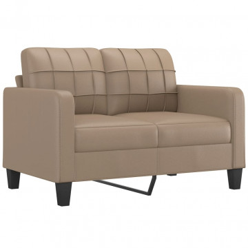 Canapea cu 2 locuri, cappuccino, 120 cm, piele ecologică - Img 2