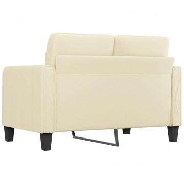Canapea cu 2 locuri, crem, 120 cm, piele ecologică - Img 8