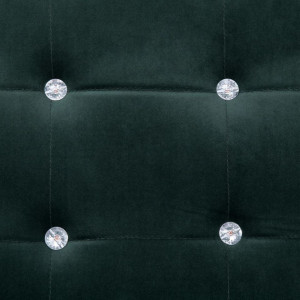 Canapea cu 2 locuri cu brațe, verde închis, crom și catifea - Img 3
