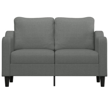 Canapea cu 2 locuri, gri închis, 120 cm, material textil - Img 3