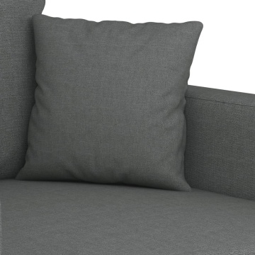 Canapea cu 2 locuri, gri închis, 140 cm, material textil - Img 5