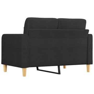 Canapea cu 2 locuri, negru, 120 cm, material textil - Img 8