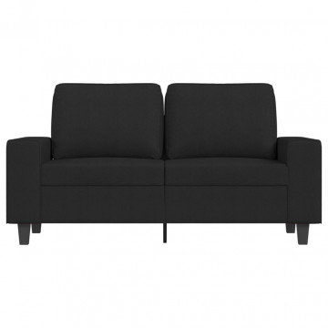 Canapea cu 2 locuri, negru, 120 cm, material textil - Img 3