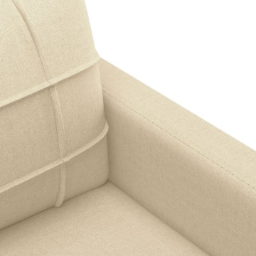 Canapea cu 3 locuri, crem, 180 cm, material textil - Img 5