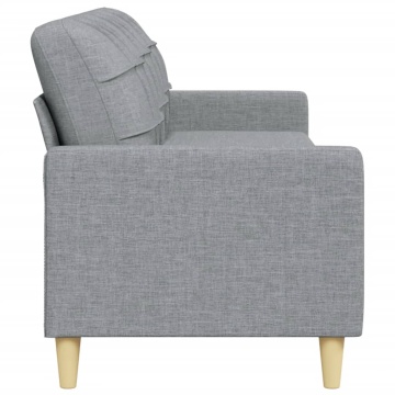 Canapea cu 3 locuri, gri deschis, 210 cm, material textil - Img 8