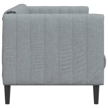 Canapea cu 3 locuri, gri deschis, material textil - Img 8