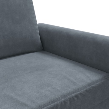 Canapea cu 3 locuri, gri închis, 180 cm, material catifea - Img 6