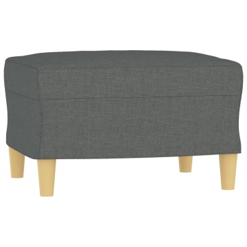 Canapea cu 3 locuri și taburet, gri închis, 180 cm, textil - Img 7