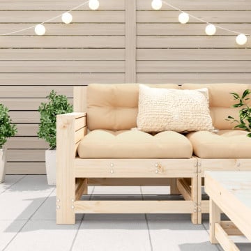 Canapea cu cotieră de grădină, 69x62x70,5 cm, lemn masiv pin - Img 3