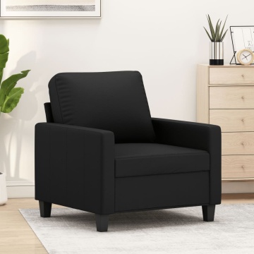 Canapea de o persoană, 60 cm, piele ecologică - Img 1