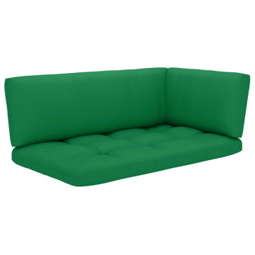 Canapea din paleți cu 2 locuri, cu perne, lemn pin tratat - Img 3