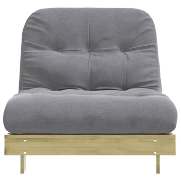 Canapea futon cu saltea, 80x206x11 cm, lemn de pin tratat - Img 8