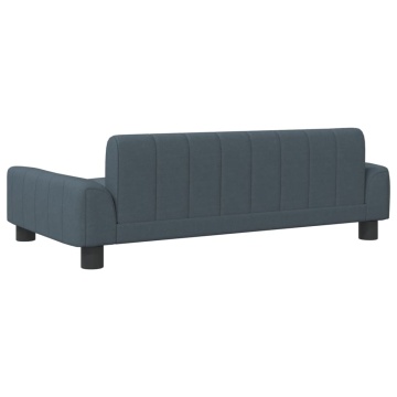 Canapea pentru copii, gri închis, 90x53x30 cm, material textil - Img 7