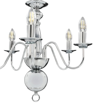 Candelabru, argintiu, 5 becuri E14 - Img 7