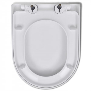 Capace WC cu închidere silențioasă, 2 buc., alb, plastic - Img 4
