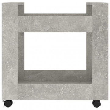 Cărucior de birou, gri beton, 60x45x60 cm, lemn prelucrat - Img 8