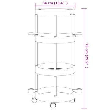 Cărucior produse curățenie cu coș de depozitare, aluminiu - Img 5