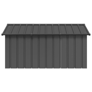 Casă pentru câini antracit 116,5x153x81,5 cm oțel galvanizat - Img 4