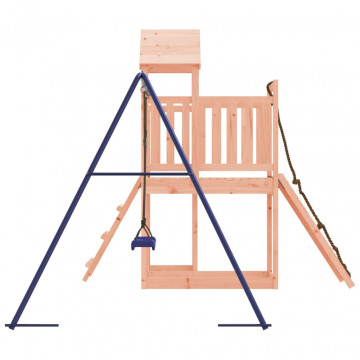 Căsuță de joacă cu perete de cățărat și leagăn, lemn douglas - Img 5