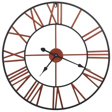 Ceas de perete, roșu, 58 cm, metal - Img 2