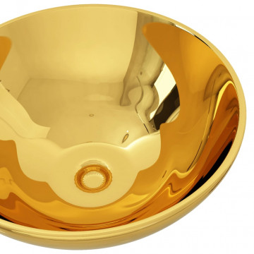 Chiuvetă, auriu, 32,5 x 14 cm, ceramică - Img 3
