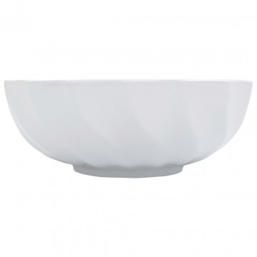 Chiuvetă de baie, alb, 46 x 17 cm, ceramică - Img 3
