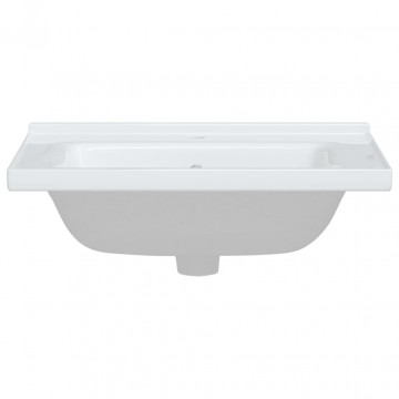 Chiuvetă de baie albă 61x48x19,5 cm, ovală, ceramică - Img 8