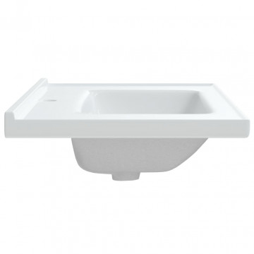 Chiuvetă de baie albă 81x48x19,5 cm, ovală, ceramică - Img 5