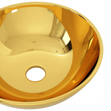 Chiuvetă de baie, auriu, 28 x 10 cm, ceramică - Img 4