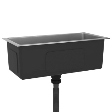 Chiuvetă de bucătărie lucrată manual, oțel inoxidabil - Img 4